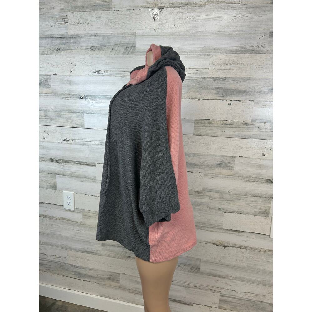 Andree By Unit Hoodie Color Block Top Size Small - image 3